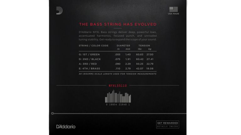 D'Addario NYXL55110 55-100 Žice za bas gitaru