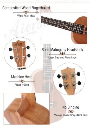 Tenor Ukulele Aiersi SU026B